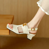 Isadora | Women's Sandal with Chain and Block Heel
