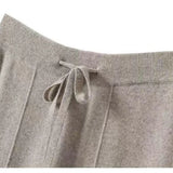 Sandrine | Women's Merino Wool Wide Leg Trousers with High Waist