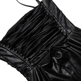 Rebecca | Women's Vegan Leather Knee-Length Dress with Slim Fit