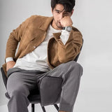 Vincent | Men Jacket with Structured Twill and Suede