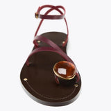 Danica | Women's Sandals with Rhinestones and Ankle Strap