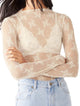 Liana | Women Top With Floral Lace High Neck