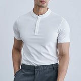 Austin | Men's Collared Slim Fit Button Neck T-Shirt