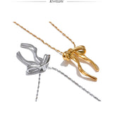 Coquette | Women Necklace with Bow Design and Gold Coating