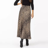 Harper | Women Skirt with Leopard-print and Midi-length