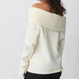 Clara | Women Top With Off Shoulder Knit