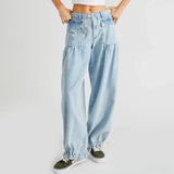 Roxy | Women's Wide Leg Denim Jeans with Low Waist
