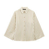 Penelope | Women Shirt With Striped Button Up