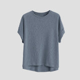 Genevieve | Women Tee With Cotton Linen Oversized Fit