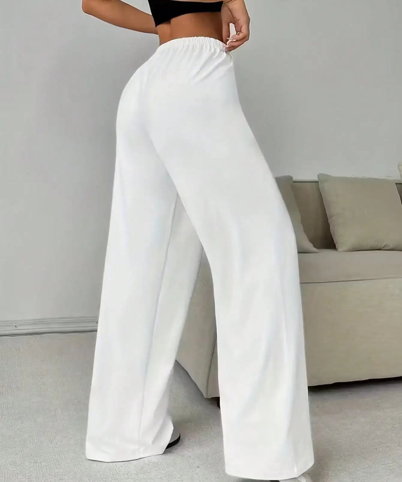 Clarissa | Women's Pants with Drawstring Waistband and Wide Legs