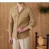Grayson | Men's Cotton Seersucker Cuban Collar Shirt