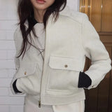 Nancy | Women's Cropped Zip-Front Jacket with Structured Fit