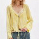 Madeline | Women Blouse With Lace Inset Tie Front