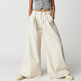 Rovina | Women's Wide Leg Pleated Denim Jeans