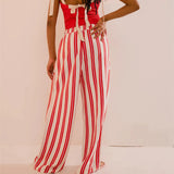 Everly | Women's Wide Leg Cotton Pants with Drawstring Waist