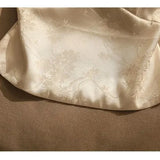 Juliette | Women Top With Satin Floral Jacquard