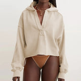 Faye | Women's Cropped Hoodie with Relaxed Fit and Soft Fabric Blend