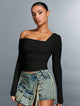 Clara| Women Top With One Shoulder Design