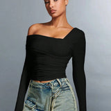 Clara| Women Top With One Shoulder Design