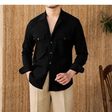 Grayson | Men's Cotton Seersucker Cuban Collar Shirt