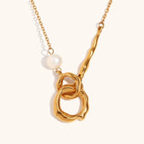 Ciroli | Women Ring with Pearl Design and Anti Tarnish