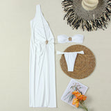 Corvina | Women's Three-Piece Swim Set with Bandeau Bikini and Wrap Maxi Cover-Up