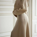 Seraphine | Women's Satin Maxi Skirt with Fishtail Hem