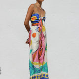 Montclair | Women's Printed Wide Leg Cami Jumpsuit