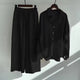 Amelia | Women's Cotton Linen Two Piece Set with Cropped Pants
