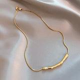 Diana | Women Necklace with Collarbone Chain and Stainless Steel