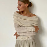 Orvieto | Women Top With Off Shoulder Knit