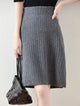 Camilla | Women's Skirt with Ribbed Texture and Midi Length