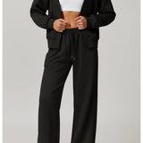Ayla | Women's Straight Leg Running Pants with Elastic Waist