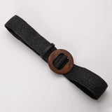 Calla | Women Belt with Woven Straw and Wood Buckle