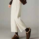 Daria | Women's Quilted Wide Leg Pants with High Waist