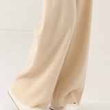 Viviana | Women's Merino Wool Wide Leg Pants with Elastic Waist