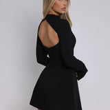 Elara | Women's Minimalist A-Line Midi Dress with Loose Fit Silhouette