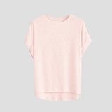 Genevieve | Women Tee With Cotton Linen Oversized Fit