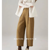 Daria | Women's Quilted Wide Leg Pants with High Waist