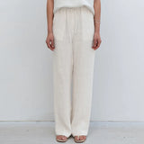 Thea | Women's Linen Pants with Elastic Waist Drawstring
