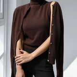Marenton | Women Knit Top With Wool Cashmere Blend