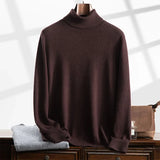 Thaddeus | Men's Cashmere Low Turtleneck Sweater