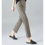 Castello | Women's Slim Tailored Trousers with High Waist