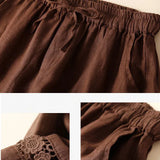 Lenora | Women's Shorts with Drawstring Waist and Lace Trim