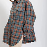 Samara | Women Shirt With Plaid Flannel Design