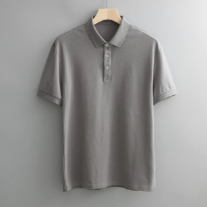 Cedric | Men's Cotton Blend Polo Shirt with V-Shape Fit