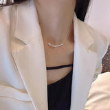 Diana | Women Necklace with Collarbone Chain and Stainless Steel