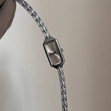 Solenne | Women Wrist Watch with Rectangular Case and Bracelet