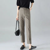 Castello | Women's Slim Tailored Trousers with High Waist