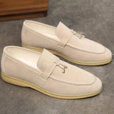 Lawrence | Men's Suede Tassel Loafers with Classic Fit